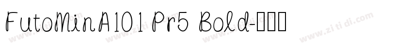 FutoMinA101 Pr5 Bold字体转换